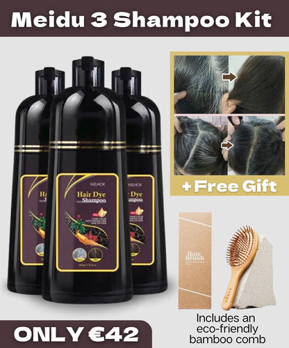 3-in-1 Shampoo for White Hair + Complimentary Eco-Friendly Bamboo Comb